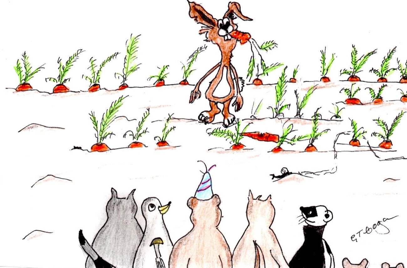 Illustration from the Izzy Beaver books, drawn by Geoff Cogan