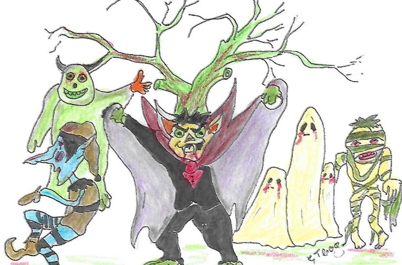 Illustration from the Izzy Beaver books, drawn by Geoff Cogan