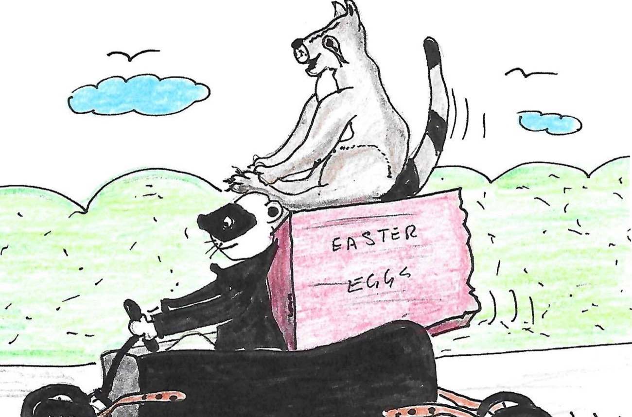Illustration from the Izzy Beaver books, drawn by Geoff Cogan