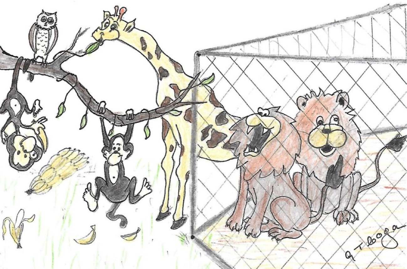 Illustration from the Izzy Beaver books, drawn by Geoff Cogan
